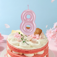 Bougies d'anniversaire numérotées métallisées effet perle en forme de ballon, décorations de gâteau numériques pour fêtes pastel et événements majeurs, et vente en gros