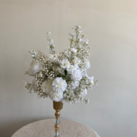 Arrangements floraux artificiels de haute qualité, boule de fleurs vertes, décoration de mariage, boule de fleurs artificielles en soie bordeaux, centre de table