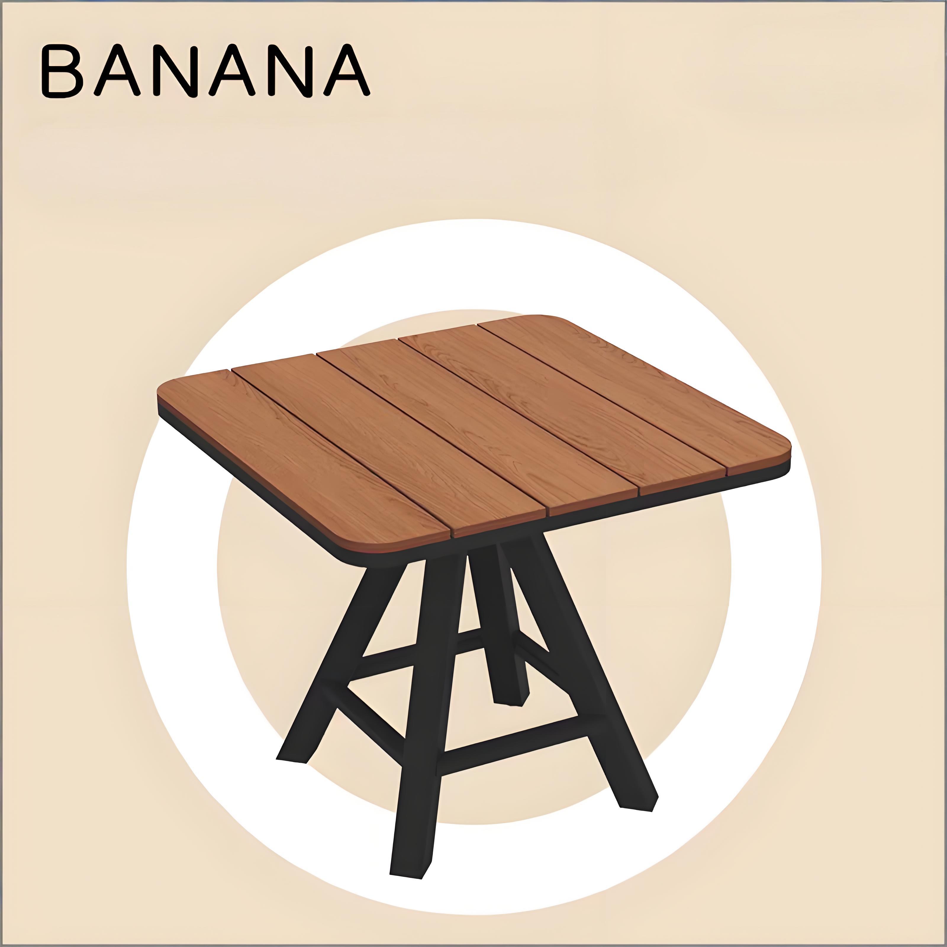 Wood-plastic square table