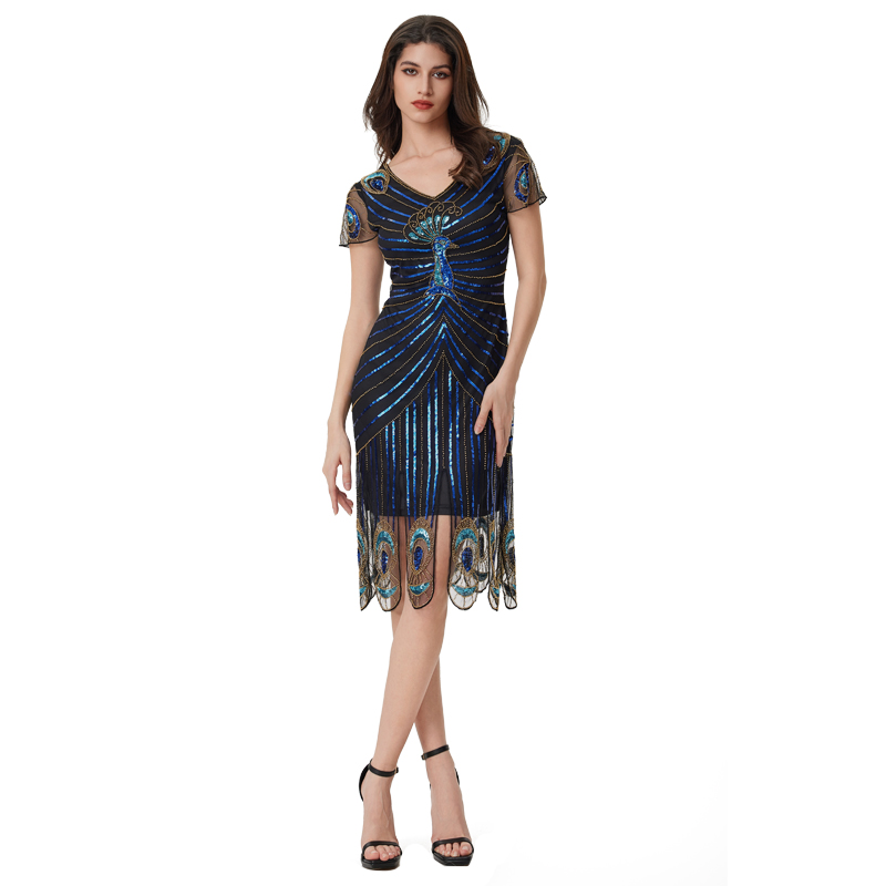 Retro Women Peacock Short Sleeve Tassel Party 1920s Dress Sequin Dinner Dress| Alibaba.com Retro Women Peacock Short Sleeve Tassel Party 1920s Dress Sequin Dinner Dress| Alibaba.com