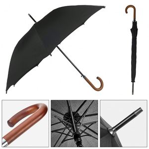 Parapluie droit traditionnel chinois à manche en bois avec impression personnalisée pour usage extérieur - Product Image 3