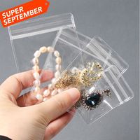 Sac d'emballage de bijoux à fermeture éclair personnalisé, Mini pochette à fermeture éclair en PVC transparent pour bijoux/collier, 2022
