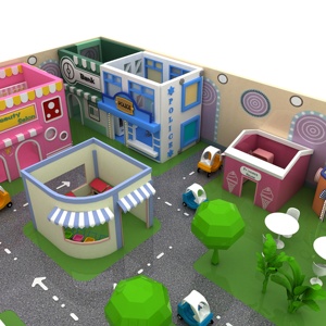 Équipements de jeux d'intérieur pour <span class=keywords><strong>enfants</strong></span> : Scène de ville commerciale, magasin, restaurant, <span class=keywords><strong>maison</strong></span> de jeu de rôle, jeux souples - Product Image 4