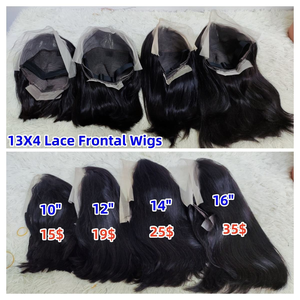 โปรโมชั่น Letsfly วิกผมบ๊อบสีสันสดใสราคาส่ง $15 วิกผมแท้แบบผูกเชือกด้านหน้า 13x4 ขนาด 10 นิ้ว ถึง 16 นิ้ว วิกผมตรงแบบธรรมชาติ มีจำหน่ายแล้ว - Product Image 4