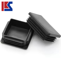 Bouchon de tube carré et rond en plastique moulé par injection OEM, en PP/PE noir, pour extrémité de tuyau de chaise, table, meuble