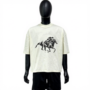 T-shirt da Uomo di Alta Qualità 100% Cotone, <span class=keywords><strong>Crop</strong></span> <span class=keywords><strong>Top</strong></span> per Uomo, T-shirt Oversize con Grafica, Streetwear, Magliette <span class=keywords><strong>Crop</strong></span> Boxy Personalizzate - Product Image 1