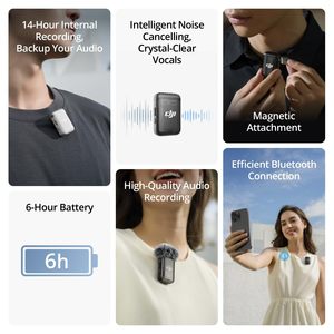 ไมโครโฟนไร้สาย DJI Mic 2 พร้อมหน่วยความจำภายใน 8GB บันทึกเสียงแบบ 32-Bit Float สำหรับการสัมภาษณ์และพอดแคสต์ - Product Image 2