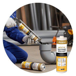 Scellant en <span class=keywords><strong>silicone</strong></span> à l'acide acétique à usage général Adhésif <span class=keywords><strong>sanitaire</strong></span> étanche pour le travail du bois, l'emballage, la construction, le verre <span class=keywords><strong>blanc</strong></span> transparent - Product Image 1