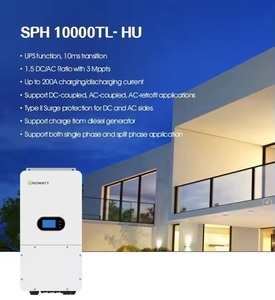 <span class=keywords><strong>Inversor</strong></span> Solar Híbrido <span class=keywords><strong>Growatt</strong></span> SPH 10000TL-HU-US, 10kW 8kW, Salida de 120V/240V, para Batería, Totalmente Certificado para Uso Residencial en EE. UU. - Product Image 5