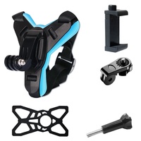 Casque de moto Go Pro Action Sport Camera Mentonnière Support de téléphone pour Gopro Hero 10 9 8 7 5 6 4 DJI OSMO YI SJCAM