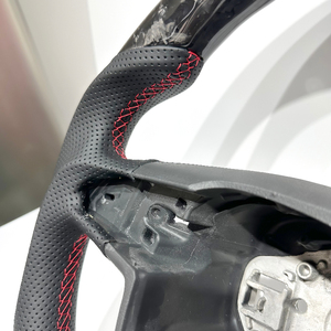 Volante Deportivo de Fibra de Carbono Forjado de Alta Gama, Personalizado y de Gran Venta, con Cuero, para Seat <span class=keywords><strong>Cupra</strong></span> <span class=keywords><strong>Leon</strong></span> MK3, Volante de Carreras para Tuning de Autos - Product Image 5
