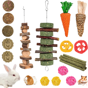 Juguetes Ecológicos de Madera de Manzana Natural para Masticar, Favorecen la Salud Dental, Accesorios para Mascotas, Conejos, Hámsteres, Regalo Festivo - Product Image 1