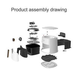 Appareils de cuisine traditionnel mécanique rapide chaud sans huile <span class=keywords><strong>friteuse</strong></span> à air en gros haute qualité 4L four allemand mini <span class=keywords><strong>friteuse</strong></span> à air - Product Image 6