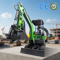 Mini-excavatrice sur chenilles de 1,5 tonne à haute stabilité, compacte, emballage standard pour l'exportation