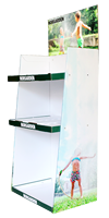 Étagère de présentation en carton sur pied pour magasin de détail, promotion de produits, présentoir en carton pop-up