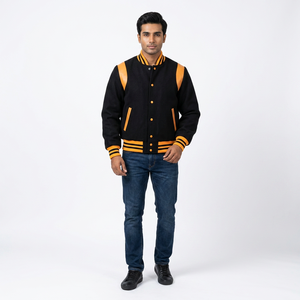 Custom <b>Baseball</b> Varsity Letterman Anime Embroidered Bomber Varsity <b>Jacket</b> <b>for</b> <b>Men</b> Customized high quality <b>men's</b> <b>jackets</b> - Product Image 1