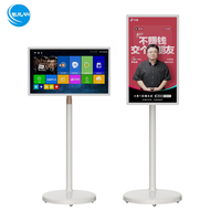 Pemutar Video Pintar Layar Sentuh 32-Inci Portabel Full HD 1920x1080, TV Game Berdiri, Antarmuka USB/WiFi, Monitor Baterai