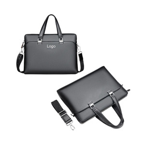 ドキュメントビジネスラップトップバッグPUレザースリングショルダーメンズクロスボディバッグブリーフケースメンズブリーフケースバッグホットセールファッション - Product Image 1