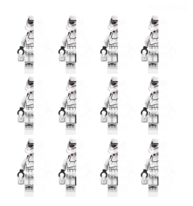 12 figurines de blocs de construction, poupées assemblées, personnages mandaloriens, soldats clones, marionnettes robots, briques de construction jouets - Product Image 4