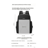 Mochila para Portátil de 15.6 Pulgadas, Impermeable, de Oxford, con Logotipo Personalizado, Resistente, para Viajes, Estudiantes, Escuela, Computadora