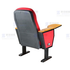 Asiento de sala de conferencias de <span class=keywords><strong>anfiteatro</strong></span> de diseño libre, silla de auditorio de iglesia de Cine de plástico con tableta de escritura - Product Image 5