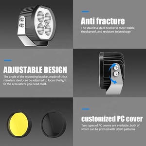 Nouvelles Feux LED de Conduite 4x4 pour SUV et Camions Tout-Terrain, 5 Pouces, Étanche IP67, 10-30V DC, avec Télécommande et Gradation de Couleur, pour Ambiance Ambre - Product Image 3