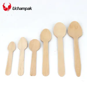 Hot Selling Wholesale Eco Friendly Disposable Wooden Cutlery Set Ice Cream Spoon Wooden Spoon Fork And Knife