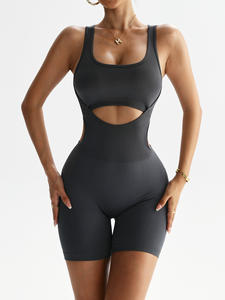 थोक महिलाओं की कस्टम लुभावनी स्पैडेक्स/नायलॉन एक टुकड़ा ट्रैकसूट के लिए एक टुकड़ा ट्रैकसूट के लिए सहज जम्पसूट घुटने की लंबाई - Product Image 3