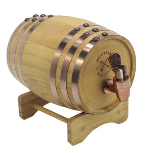 Oak Aging Barrel Whiskey Barrel Dispenser Wine <strong>Bucket</strong> No Leak with Stand Bung Spigot for Home <strong>Brewer</strong> Wine Maker Cocktail Aging - Product Image 4