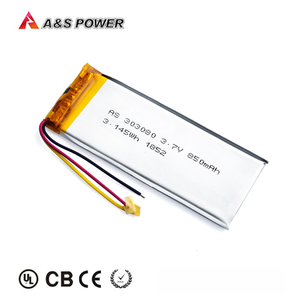 303080 3,7 V 850mAh rechargeable lithium polymer battery for GPS Bluetooth - Product Image 4