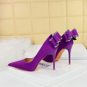 Zapatos de Tacón de Aguja con Lazo de Satén para Mujer, Diseño 20023, Elegantes y Dulces - Product Image 5