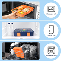 Boîte à lunch bento pour enfants sans BPA personnalisée, option de rentrée des classes OEM/ODM