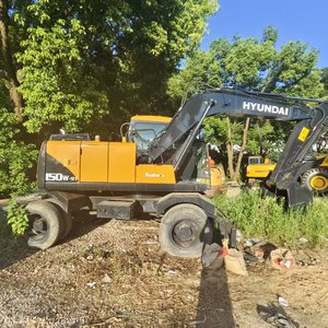 Excavadora de ruedas Hyundai 150W-9T usada popular, excavadora hidráulica coreana original de 15 toneladas en stock, R150W-9 de segunda mano en oferta - Product Image 5
