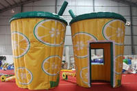Tente de concession commerciale publicitaire, stand alimentaire pour événement, tente à boissons au citron, stand de limonade gonflable