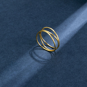 Anillo de acero inoxidable para hombre y mujer, joyería de tres capas, envolvente, apilable, Simple, ilimitado, envío rápido - Product Image 2