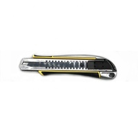 Couteau utilitaire en acier au carbone de 18 mm, lame rétractable durable et tranchante, coupeur robuste OEM pour une utilisation industrielle et de bureau