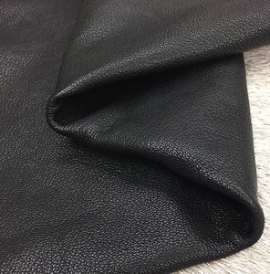 Vera pelle di cuoio di capra abbronzata in cristallo misto di pecora per divano nero scarpe da bambino borse mobili - Product Image 1