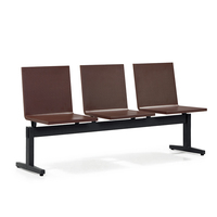 Chaise d'attente publique moderne en aluminium pour aéroport, hôpital, école, centre commercial, salle de sport - 3 places, facile à nettoyer, mobilier commercial