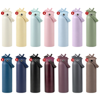 Bouteille d'eau sport anti-transpiration de 32 oz avec impression sérigraphiée, faible MOQ, avec couvercle à bec verseur 4-en-1 et paille, gourde de sport pour la gym et le fitness