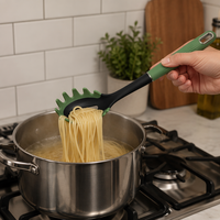 6Pcs Peralatan Dapur PBT dengan Tepi Silikon Tahan Panas Anti Lengket Aman untuk Panci Alat Dapur Spatula Skimmer