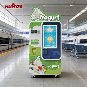 Machine à crème glacée sans personnel à écran tactile, refroidissement <span class=keywords><strong>rapide</strong></span> en 5 secondes, conforme ADA, avec jetons et pièces métalliques, pour les aéroports et le commerce de détail <span class=keywords><strong>24h</strong></span>/24 - Product Image 1