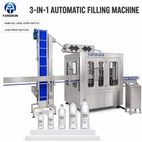 Machine de remplissage automatique de jus de fruits 3 en 1, machine de remplissage de liquides, ligne de production de jus en bouteille PET, projet clé en main