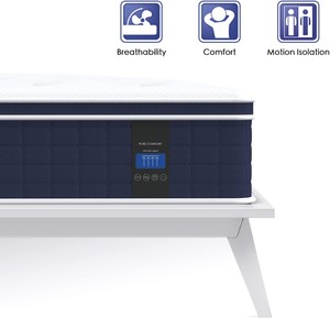 Ngủ cũng thoải mái gấp mattre OEM/ODM 12 inch thoải mái Gel truyền Bộ nhớ bọt 7 khoanh vùng Túi mùa xuân nệm - Product Image 6