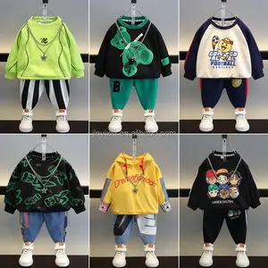 Kids Clothing Sets Boys Short Sleeve Hoodies+Sweat Pants 2 Piece Clothes Set Fashion Children Sweat Suits
