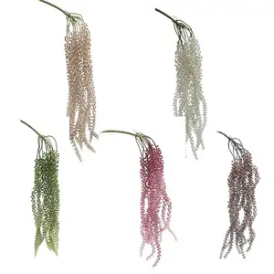 Artificial Plant Lover's Tears Hanging Vine Garland Plastic Plant Buddha Beads Artificial Vine Hanging Grass Bush for Home Decor