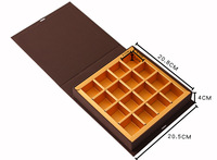 Boîte Cadeau de Chocolats Façon Livre de Luxe en Forme d'Étoiles Européennes, Truffes à Faire Soi-Même, 9/16 Compartiments, en Papier de Maïs Qualité Alimentaire avec Poignée