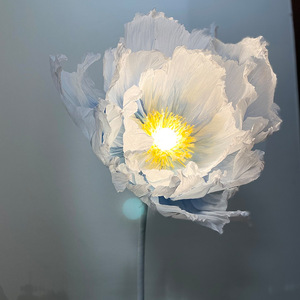 Creativo papel de organza de seda independiente de algodón lechoso se puede personalizar apertura y cierre automático de flores para la decoración de la boda - Product Image 2