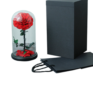 Regalos Tallo largo Rosa eterna Preservada Naturaleza fresca real <span class=keywords><strong>Amor</strong></span> para siempre Flor preservada en cúpula de vidrio Rosa preservada al por mayor - Product Image 2