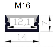 Cina Factory Surface Housing Led Profile diffusori per PC a luce lineare 14*7mm LED Strip Channel profili in alluminio pieghevoli - Product Image 5
