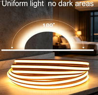 Barres lumineuses LED COB 320 rouleaux à rouleaux 12V/24V, ultra lumineuses, CRI élevé, bande souple flexible, Plug & Play, dimmables, 5m de long, pour éclairage d'ambiance intérieur
